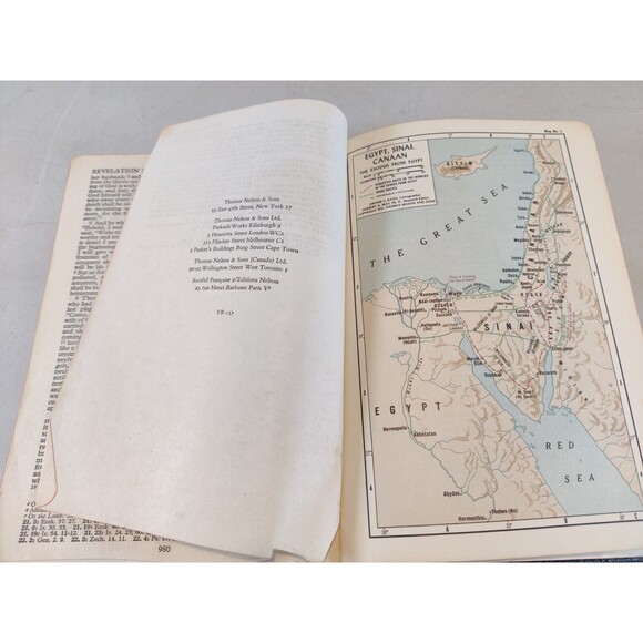 Holy Bible Revised Standard Version RSV Nelson 1952 Faux Leather Black - Picture 16 of 16